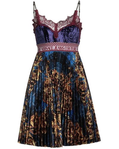 Versace Mini Dress Polyester, Elastane, Viscose - Blue