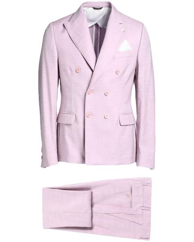 Grey Daniele Alessandrini Suit - Pink