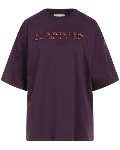 Lanvin Dark T-Shirt Cotton, Polyester - Purple