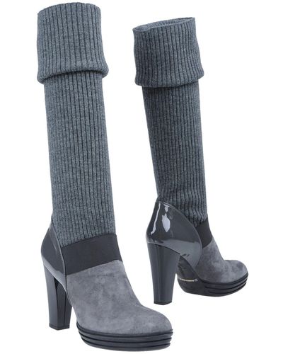 Hogan High-heeled Boots - Grey