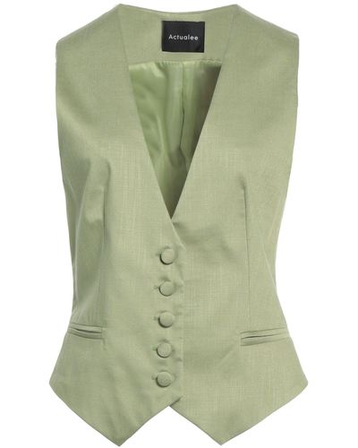 ACTUALEE Tailored Vest - Green