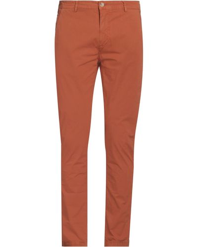 Yan Simmon Rust Pants Cotton, Elastane - Red