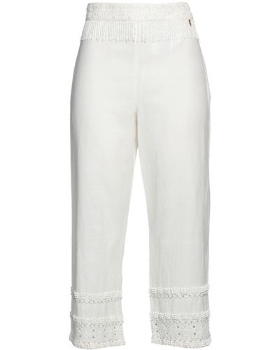 Twin Set Cropped Pants - White