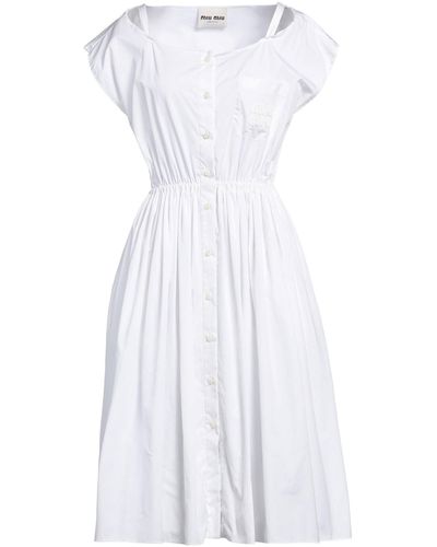 Miu Miu Midi Dress - White