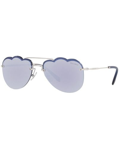 Miu Miu Gafas de sol Cloud estilo aviador - Azul