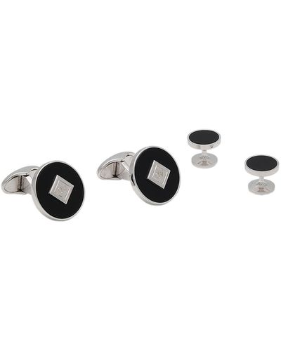 Dunhill Cufflinks And Tie Clips - White