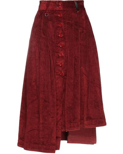 High Midi Skirt - Red