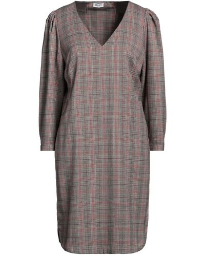 Liu Jo Fuchsia Mini Dress Polyester, Viscose, Elastane, Metallic Fiber - Gray