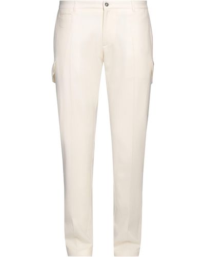Tombolini Ivory Pants Virgin Wool, Elastane - White