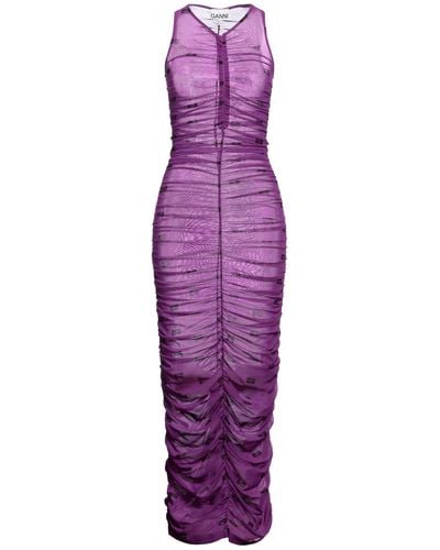 Ganni Maxi Dress - Purple
