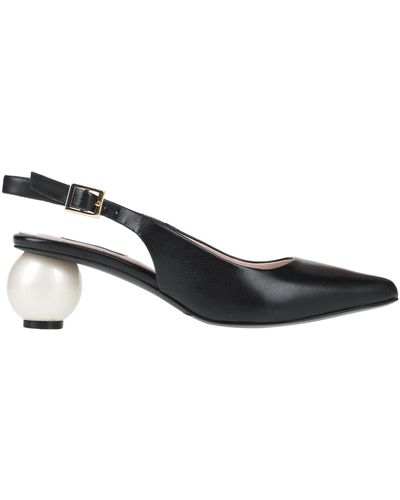 Mother Of Pearl Court Shoes - Black