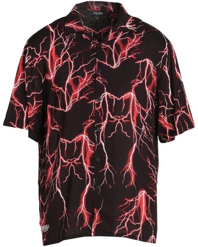 PHOBIA ARCHIVE Shirt With All Over Lightning Shirt Cotton - Red