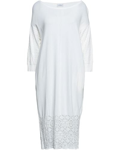 Bruno Manetti Midi-Kleid - Weiß