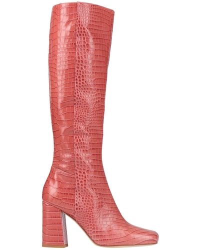 Twin Set Knee Boots - Red