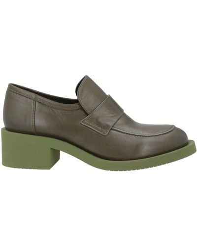 J.A.P. JOSE ANTONIO PEREIRA Military Loafers Leather - Green