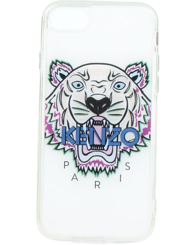 KENZO Covers & Cases Rubber, Plastic - White