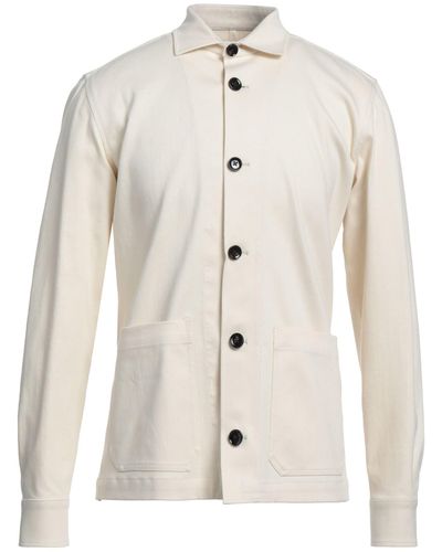 Michael Coal Ivory Shirt Cotton, Elastomultiester, Elastane - White