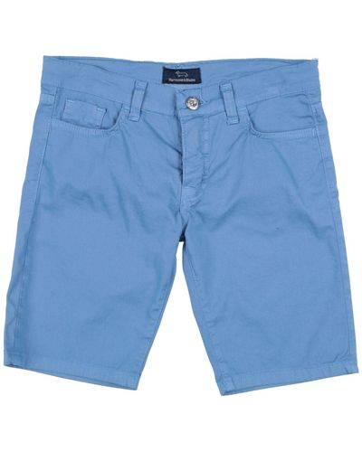 Harmont & Blaine Pastel Shorts & Bermuda Shorts Cotton, Elastane - Blue