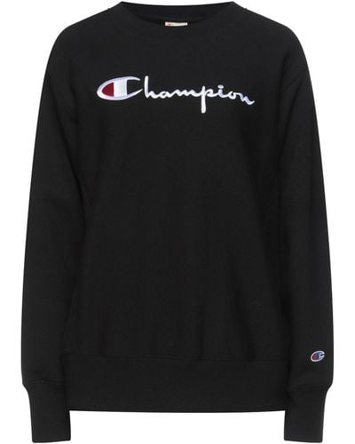 Champion, Soft Touch, Pullover Sweatshirt with Drawstring, Crew for Women,  Black C Logo, X-Small at  Women's Clothing store