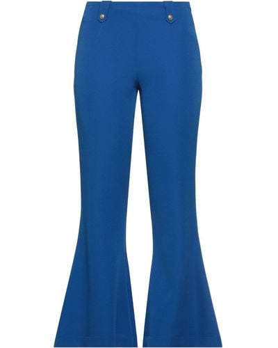 Versace Bright Pants Polyester, Elastane - Blue