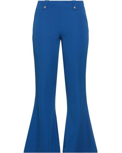 Versace Bright Trousers Polyester, Elastane - Blue