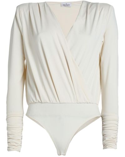 Rebel Queen Cream Bodysuit Polyamide, Elastane - White
