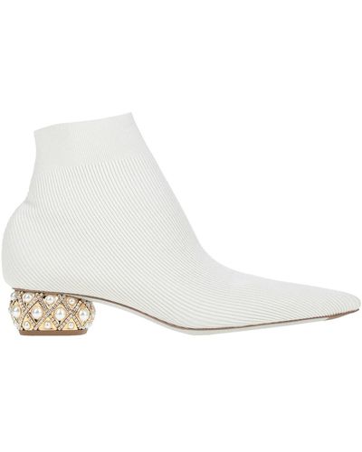 Rene Caovilla Ankle Boots - White