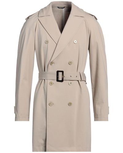 Grey Daniele Alessandrini Overcoat & Trench Coat - Natural