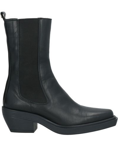 GISÉL MOIRÉ Ankle Boots Calfskin - Black