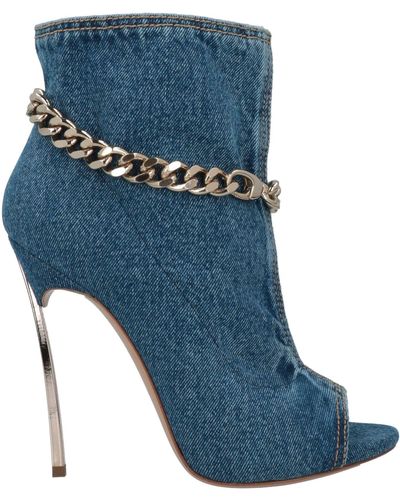 Casadei Ankle Boots Textile Fibers - Blue