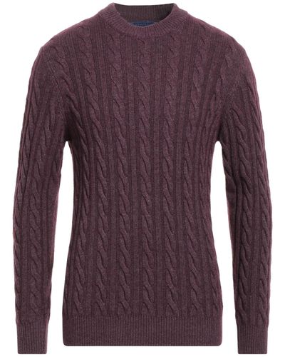Roy Rogers Deep Sweater Wool, Polyamide, Viscose, Cashmere - Purple