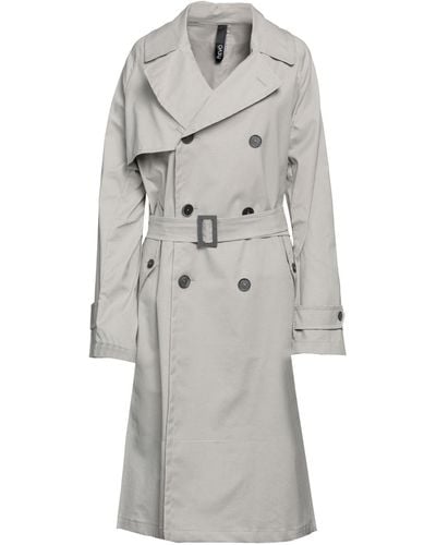 Hevò Overcoat & Trench Coat - Gray