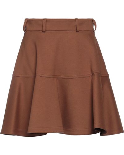 NINA 14.7 Mini Skirt Viscose, Polyamide, Elastane - Brown