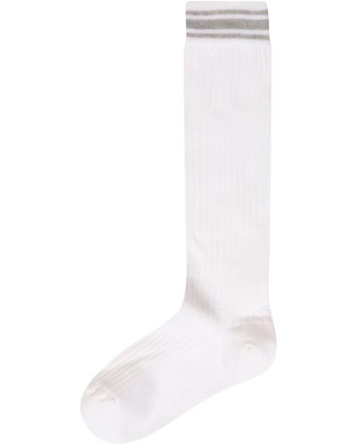 Brunello Cucinelli Socken & Strumpfhosen - Weiß