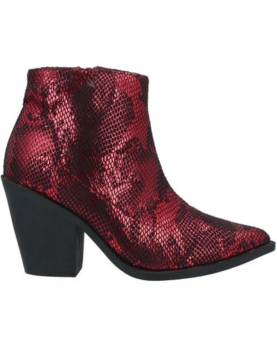 Sexy Woman Ankle Boots - Red