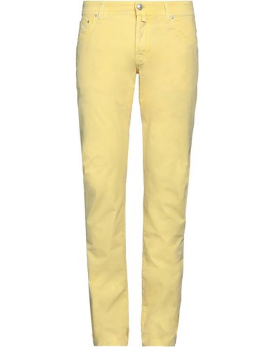 Jacob Coh?n Trousers Cotton, Elastane, Soft Leather - Yellow