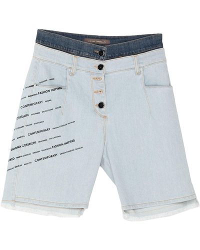 SIMONA CORSELLINI Shorts Jeans - Blu