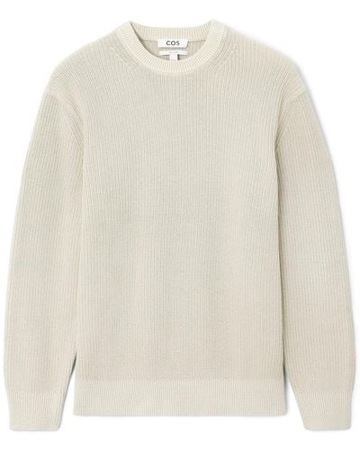 COS Cream Sweater Cotton - White