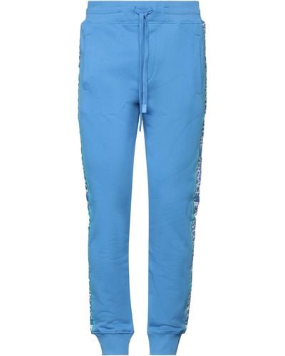Versace Azure Trousers Cotton, Elastane - Blue