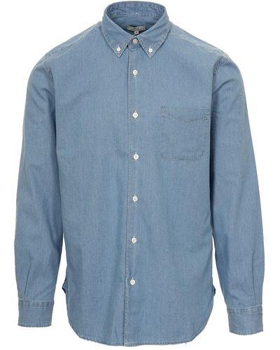Woolrich Camicia Jeans - Blu