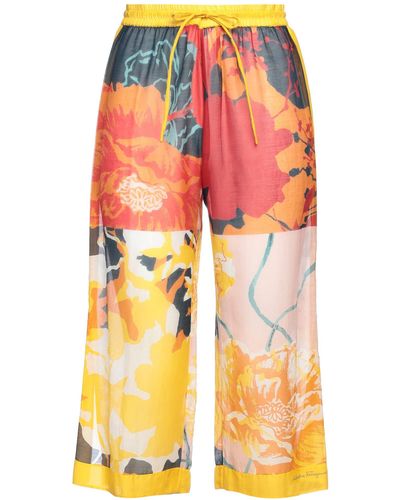 Ferragamo Cropped Pants - Orange