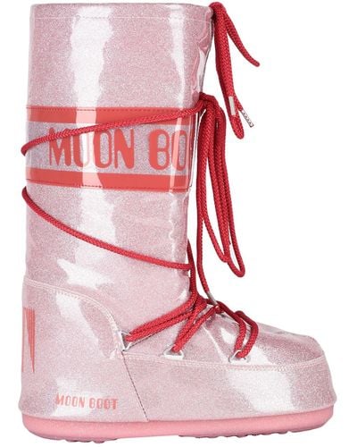 Moon Boot Icon Glitter Stiefel - Pink