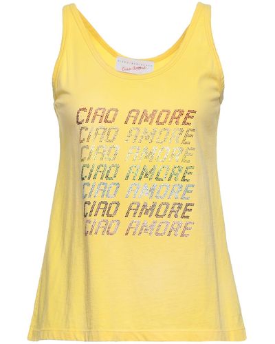 Giada Benincasa Camiseta de tirantes - Amarillo