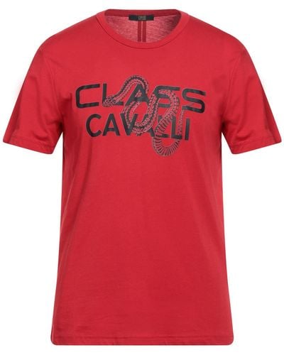 Class Roberto Cavalli T-Shirt Cotton - Red