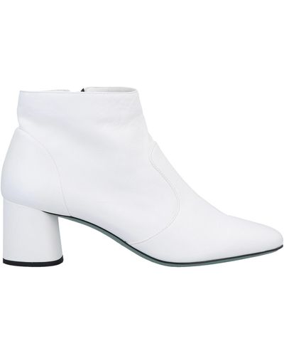 Paola D'arcano Ankle Boots Soft Leather - White
