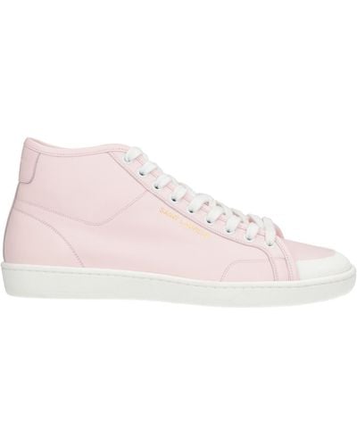 Saint Laurent Pastel Leather Court Classic Sneakers - Pink