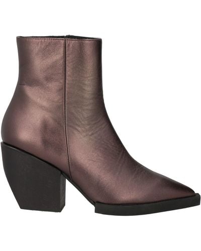 Paloma Barceló Bronze Ankle Boots Leather - Brown