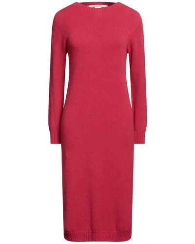 Angela Davis Midi Dress - Red