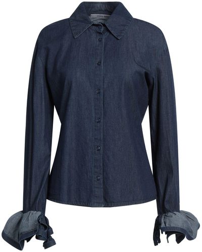 Angela Davis Camicia Jeans - Blu