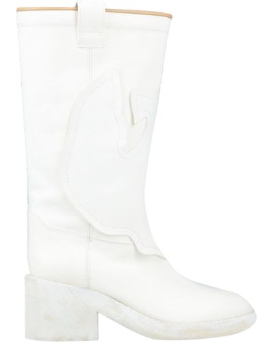 MM6 by Maison Martin Margiela Knee Boots - White